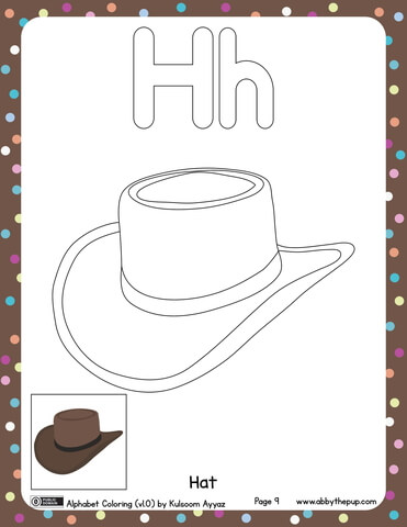 H Is For Hat Coloring Page